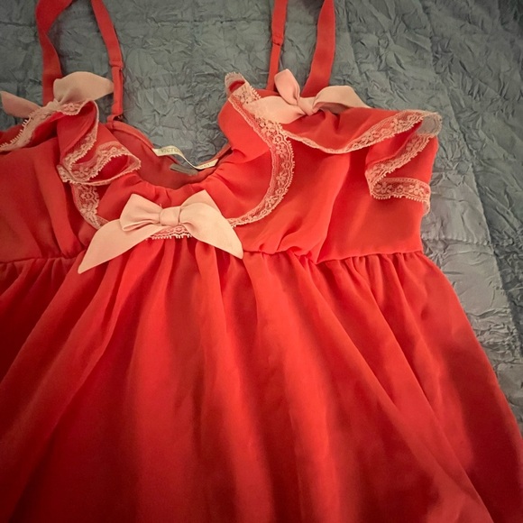 Victoria’s Secret Vintage Babydoll lace coral/pink nightie size medium - Picture 2 of 4